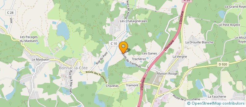 localisation de l'entreprise BONNAC PENTATHLON MODERNE à BONNAC-LA-COTE