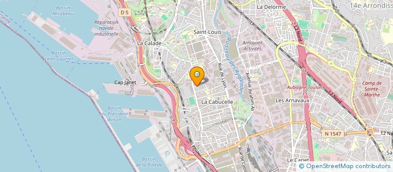localisation de l'entreprise BONNAFFOUX ETUDES CONSEILS ASSISTANCE TECHNIQUE à MARSEILLE