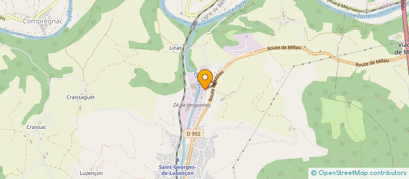 localisation de l'entreprise BONNAFOUS TRANSPORTS MIDI PYRENEES à SAINT-GEORGES-DE-LUZENCON