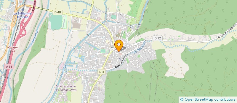 localisation de l'entreprise BONNAFOUX FRERES  ORAISON