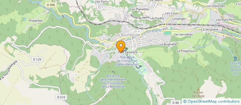 localisation de l'entreprise BONNAIGUE  LA BOURBOULE