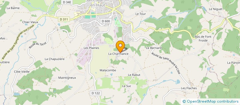 localisation de l'entreprise BONNARD FREDERIC  SAINT-MARTIN-EN-HAUT