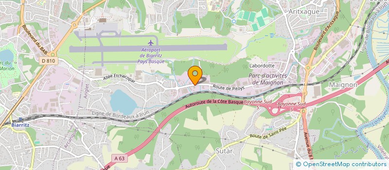 localisation de l'entreprise BONNAUD à ANGLET