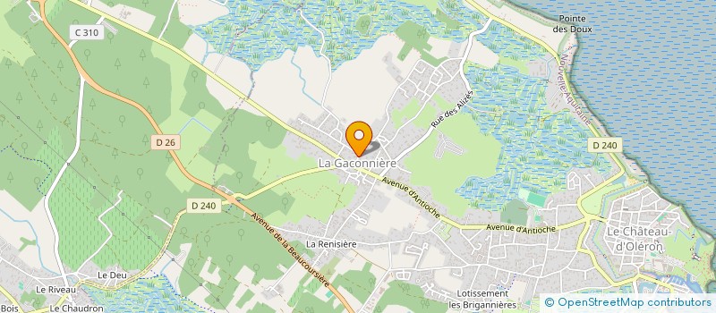 localisation de l'entreprise BONNAUDET ROMAIN  LE CHATEAU-D'OLERON