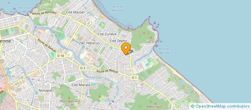 localisation de l'entreprise BONNE CHANCE  CAYENNE