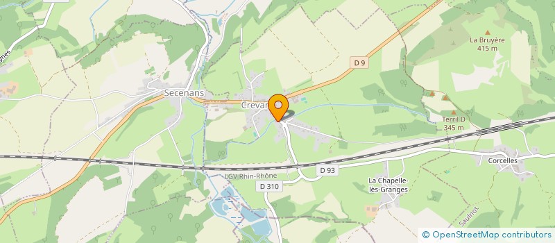 localisation de l'entreprise BONNE FLAMBEE  CREVANS-ET-LA-CHAPELLE-LES-GRANGES