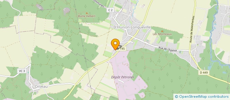 localisation de l'entreprise BONNE IDEE TRIBUTE à D'HUISON-LONGUEVILLE