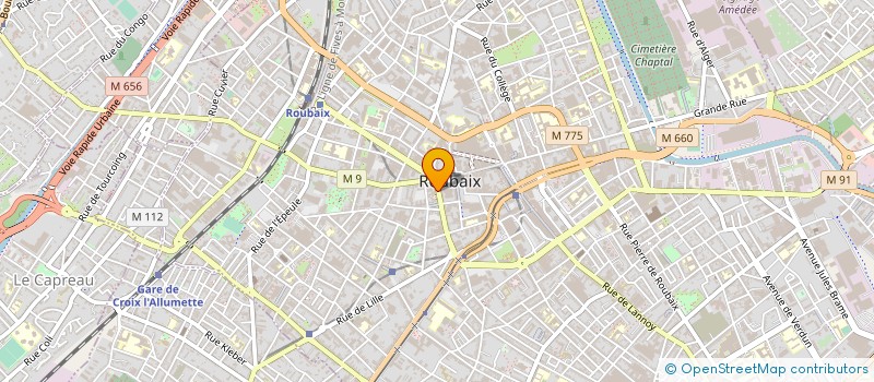 localisation de l'entreprise BONNE IMPRESSION à ROUBAIX