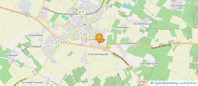 localisation de l'entreprise BONNE NOUVELLE  COZES