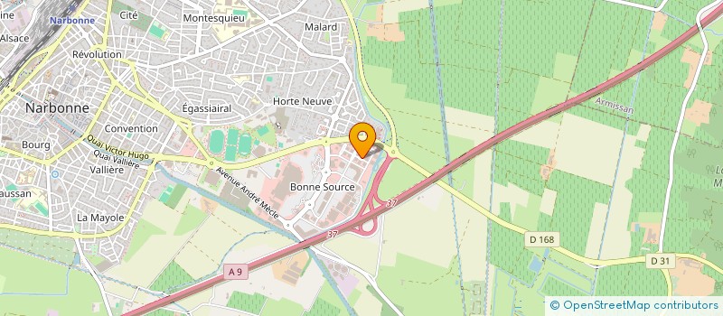 localisation de l'entreprise BONNE SOURCE MEDICAL à NARBONNE