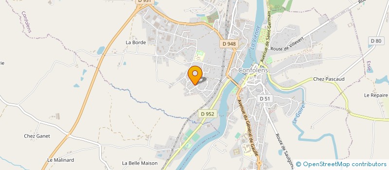 localisation de l'entreprise BONNEAU à CONFOLENS