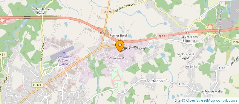 localisation de l'entreprise BONNEAU TP à SAINT JUNIEN