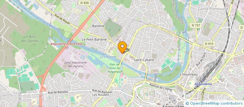 localisation de l'entreprise BONNEFONT PIGNIER à ANGOULEME