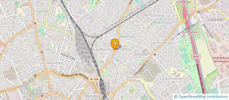 localisation de l'entreprise BONNEFOY TRAVAIL TEMPORAIRE à TOULOUSE