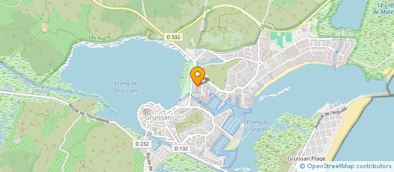 localisation de l'entreprise BONNERY PATRICE & CHRISTEL  GRUISSAN