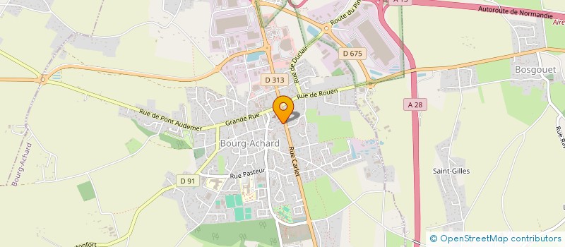 localisation de l'entreprise BONNES AFFAIRES  BOURG-ACHARD