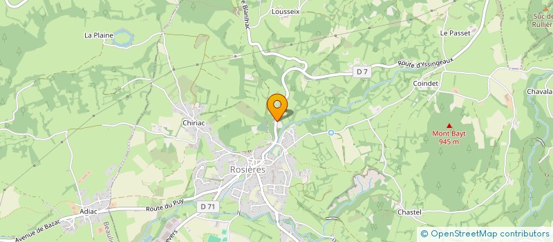 localisation de l'entreprise BONNET DEFAY TERRASSEMENT  ROSIERES