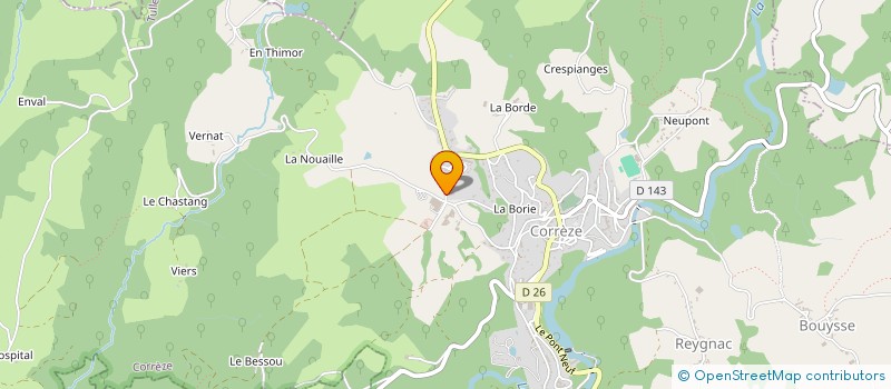 localisation de l'entreprise BONNET ET FILS à CORREZE
