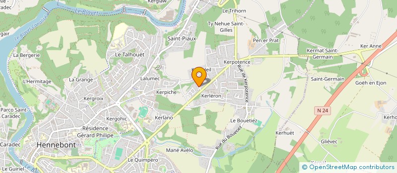 localisation de l'entreprise BONNET-GABIN  HENNEBONT