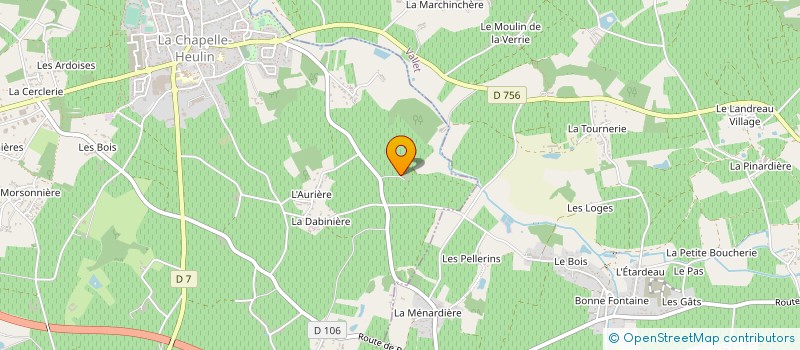 localisation de l'entreprise BONNET HUTEAU PINEAU à LA CHAPELLE-HEULIN