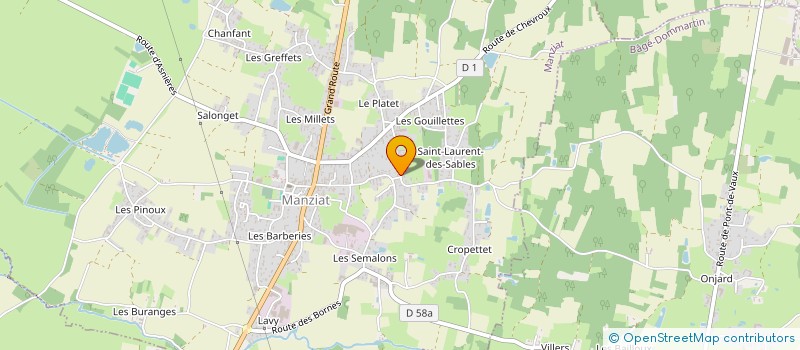 localisation de l'entreprise BONNETAIN  MANZIAT