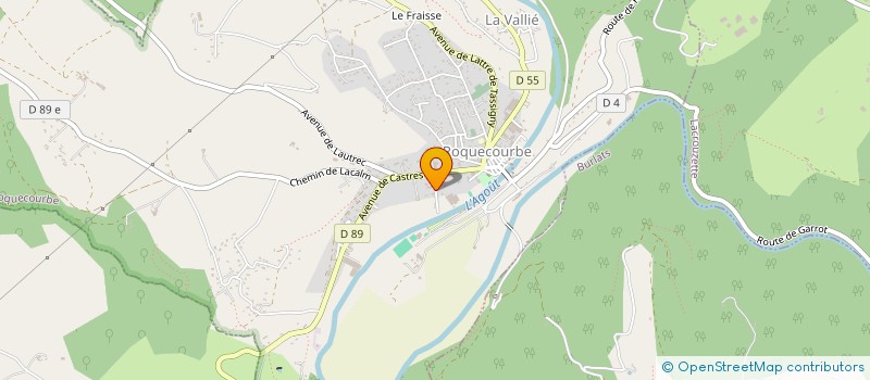 localisation de l'entreprise BONNETERIE CROS ET FILS à ROQUECOURBE