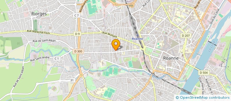 localisation de l'entreprise BONNETERIE M. BOURNEZ à ROANNE