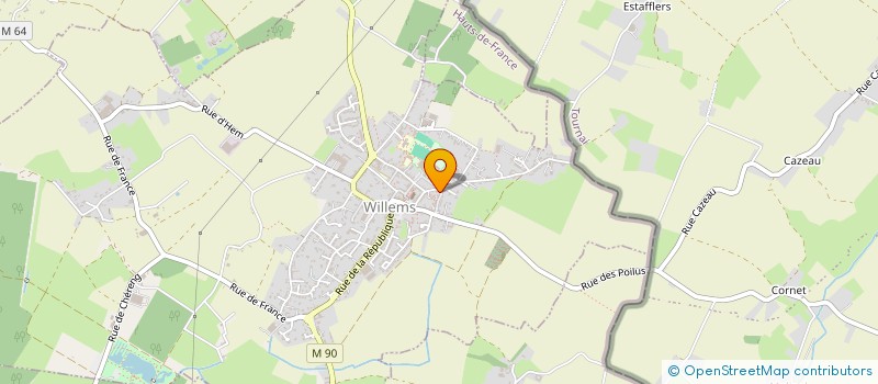 localisation de l'entreprise BONNETERIE PICARDE à WILLEMS