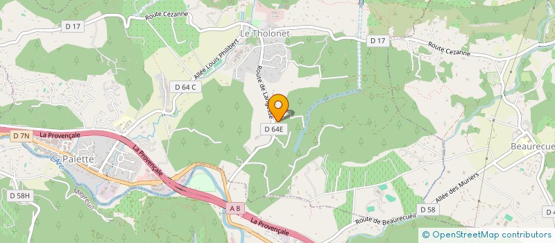 localisation de l'entreprise BONNETS  LE THOLONET