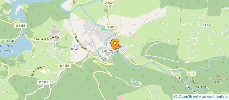 localisation de l'entreprise BONNEVAL  LA SALVETAT-SUR-AGOUT