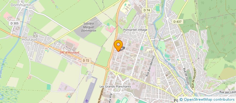 localisation de l'entreprise BONNEVAUX  PONTARLIER