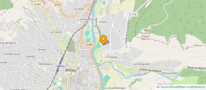 localisation de l'entreprise BONNEVIALE FRERES à MILLAU