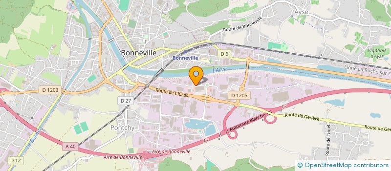 localisation de l'entreprise BONNEVILLE CENTRE DE CONTROLE TECHNIQUE - BCCT  BONNEVILLE