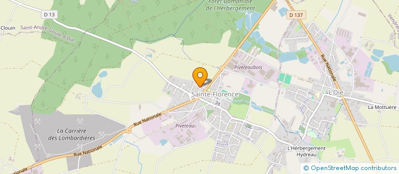 localisation de l'entreprise BONNIERE LOCATIONS à SAINTE-FLORENCE
