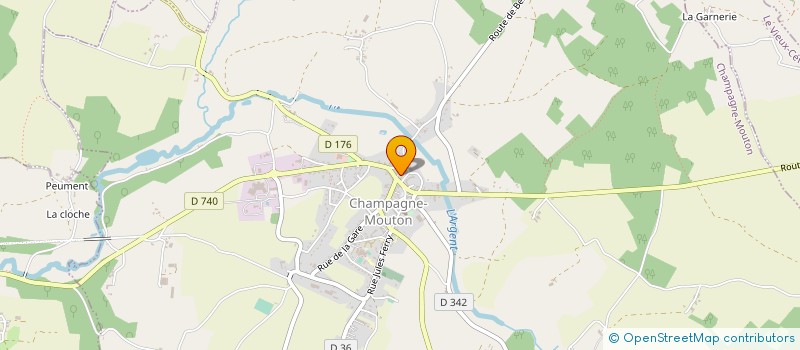 localisation de l'entreprise BONNIN  CHAMPAGNE-MOUTON