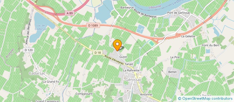 localisation de l'entreprise BONNIN CREATION BOIS à GENISSAC