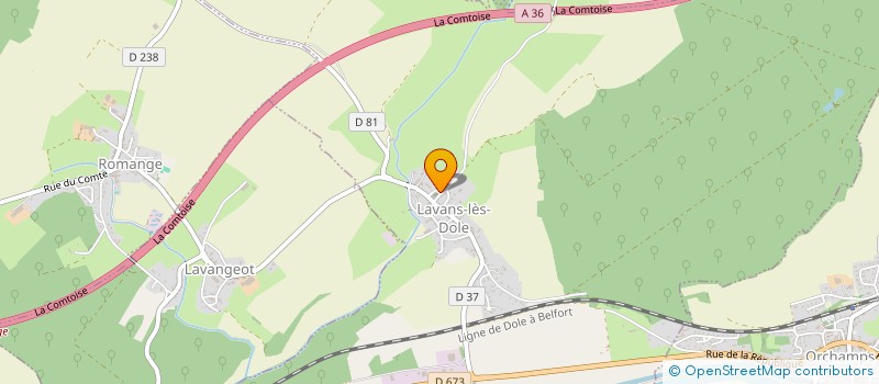 localisation de l'entreprise BONNIN-GRANDJEAN  LAVANS-LES-DOLE