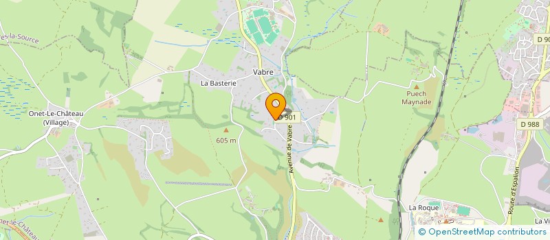 localisation de l'entreprise BONNUX ENERGY à ONET-LE-CHATEAU