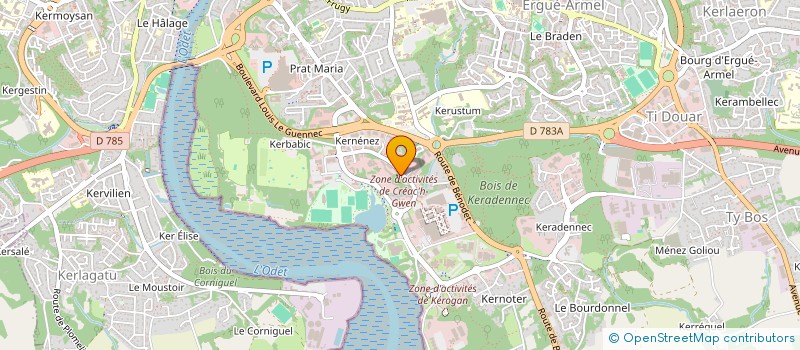 localisation de l'entreprise BONOBO à QUIMPER