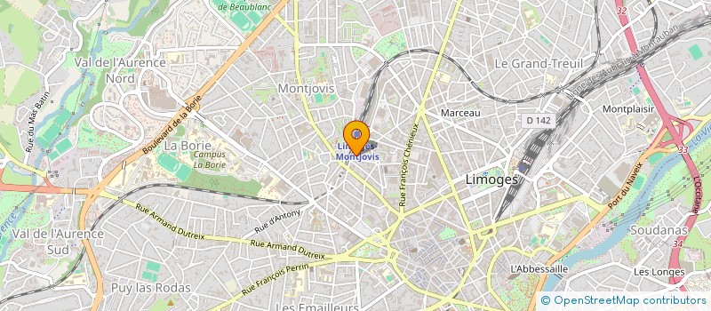 localisation de l'entreprise BONROLH SARL à LIMOGES