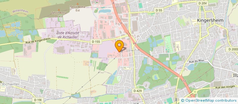 localisation de l'entreprise BONS PIEDS BON SPORT à KINGERSHEIM