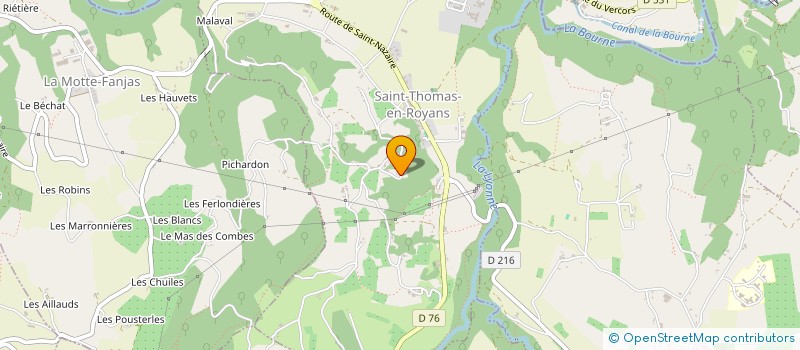 localisation de l'entreprise BONTHOUX BUCHERONNAGE  SAINT-THOMAS-EN-ROYANS