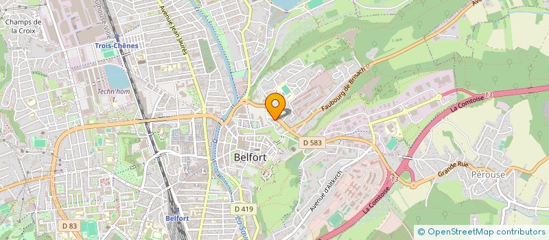 localisation de l'entreprise BONUS TRACK à BELFORT