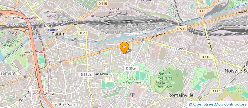 localisation de l'entreprise BONVENT à PANTIN