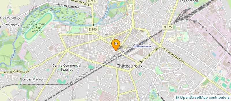 localisation de l'entreprise BONY 36 à CHATEAUROUX