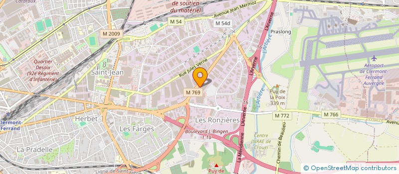 localisation de l'entreprise BONY SUD OUEST  CLERMONT-FERRAND