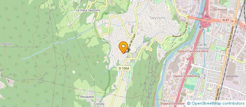 localisation de l'entreprise BOOKER à SEYSSINS