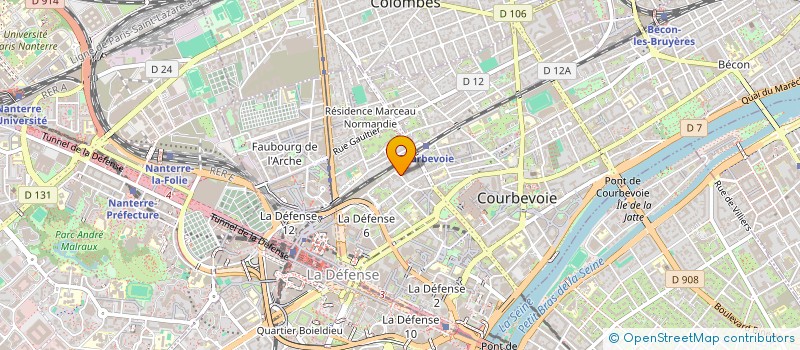 localisation de l'entreprise BOOMERANG à COURBEVOIE