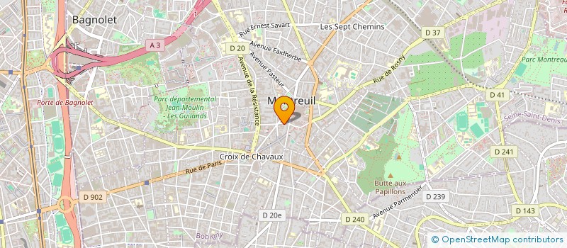 localisation de l'entreprise BOOMERANG STUDIO à MONTREUIL
