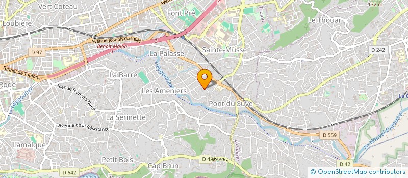 localisation de l'entreprise BOOTS 113  TOULON